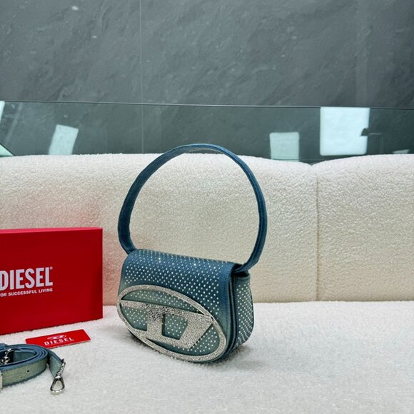 Diesel Dark Blue Diamond Shoulder Bag - Picture 4 of 9